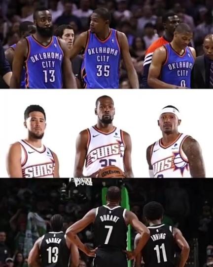 太陽三巨頭徹底失敗？美媒：杜蘭特的三巨頭球隊總是一樣的結局？